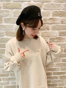 「Lee（リー）のアイテム（スウェット）」を使った、かわの くみこさん（レディース・154cm）の冬コーディネート