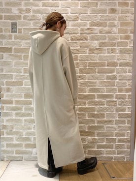 「スリット」｜「アイテム（ワンピース/ドレス）」を使った、かわの くみこさん（レディース・154cm）の冬コーディネート