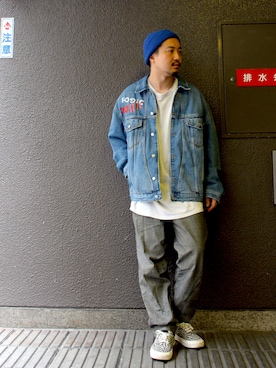 「diesel福岡」｜「アイテム（ジャケット/アウター）」を使った、DIESEL KOHEYさん（メンズ・172cm）の秋コーディネート