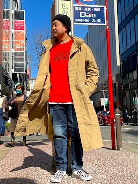 「DIESEL（ディーゼル）のアイテム（ブルゾン）」を使った、DIESEL KOHEYさん（メンズ・172cm）の冬コーディネート