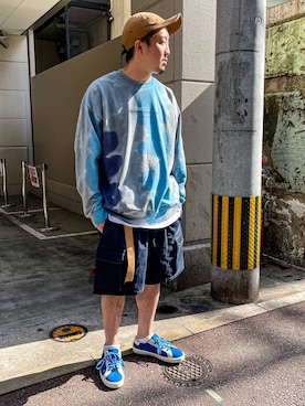 「DIESEL（ディーゼル）のアイテム（その他パンツ）」を使った、DIESEL KOHEYさん（メンズ・172cm）の春コーディネート