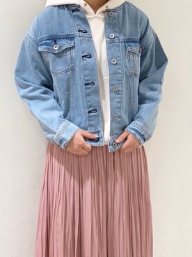 「Te chichi（テチチ）のアイテム（デニムジャケット）」を使った、nanaさん（レディース・160cm）の冬コーディネート