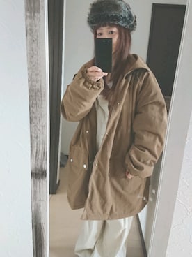 「アイテム（オールインワン・サロペット）」を使った、MOMOさん（レディース・151cm）の冬コーディネート