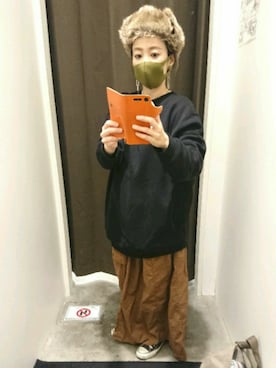 「オールスター」｜「アイテム（シャツワンピース）」を使った、MOMOさん（レディース・151cm）の秋コーディネート
