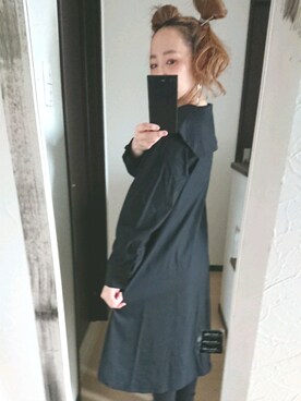 「rectangle（レクタングル）のアイテム（シャツワンピース）」を使った、MOMOさん（レディース・151cm）の春コーディネート