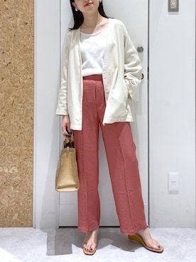 「LEPSIM（レプシィム）のアイテム（ノーカラージャケット）」を使った、みくみょんさん（レディース・159cm）の春コーディネート