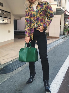 「柄シャツ」｜FIG&VIPER_hayamiさん（レディース・155cm）の春コーディネート