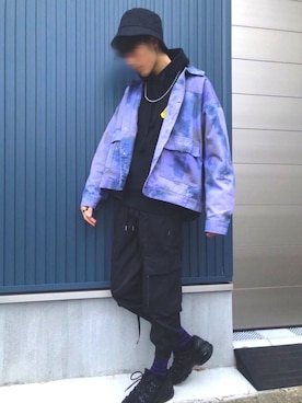 「neos（ネオス）のアイテム（カバーオール）」を使った、まいすさん（メンズ・174cm）の冬コーディネート