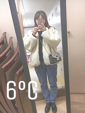 「韓国好きな人と繋がりたい」｜「アイテム（ブルゾン）」を使った、あんぱん⚪︎⚪︎⚪︎さん（レディース・151cm）の冬コーディネート