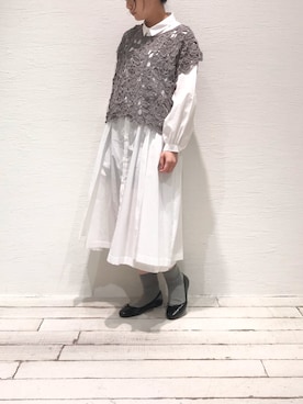 「手編み」｜9nikoさん（レディース・162cm）の春コーディネート
