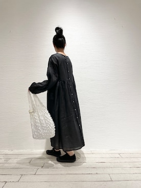 「PUAL CE CIN（ピュアルセシン）の【odds】SPIKY　BAG／バッグ（エコバッグ/サブバッグ）」を使った、9nikoさん（レディース・162cm）の春コーディネート