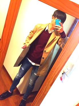 「SPADE（スペード）のアイテム（ジャケット/アウター）」を使った、キトラさん（メンズ・178cm）の冬コーディネート