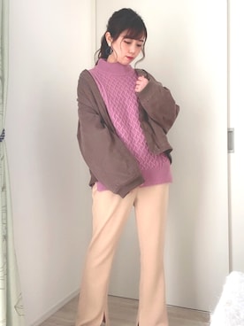 りなぽちゃさん（レディース・156cm）の春コーディネート