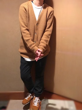 「ニットカーディガン」｜笑さん（メンズ・159cm・20代）の春コーディネート