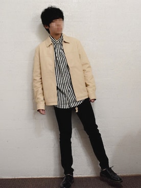 「stripes」｜「アイテム（ジャケット/アウター）」を使った、Cerulean_Moonlightさん（メンズ・173cm）の秋コーディネート