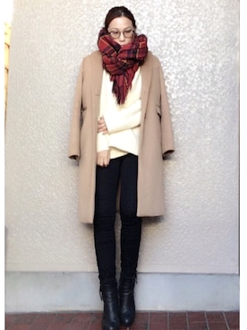 hanaさん（レディース・156cm）の冬コーディネート