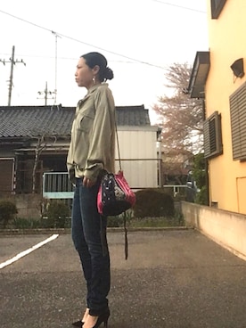 「テロシャツ」｜hanaさん（レディース・156cm）の春コーディネート