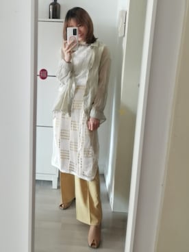 「休闲」｜「アイテム（スリッポン）」を使った、funnycindyさん（レディース・164cm）の春コーディネート