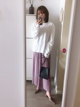 「日系极简」｜「アイテム（アクセサリー）」を使った、funnycindyさん（レディース・164cm）の春コーディネート