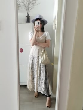 「休闲」｜「アイテム（スリッポン）」を使った、funnycindyさん（レディース・164cm）の春コーディネート