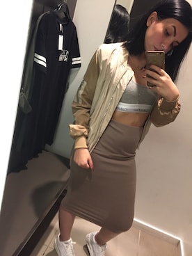 「アイテム（ブラジャー、グレー系）」を使った、Pauly さん（レディース・157cm）の冬コーディネート