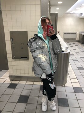 「chic」｜「アイテム（MA-1）」を使った、Pauly さん（レディース・157cm）の冬コーディネート