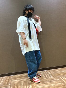 「BASQUE magenta（バスクマゼンタ）のアイテム（Tシャツ/カットソー、ホワイト系）」を使った、なーさんさん（レディース・156cm）の秋コーディネート