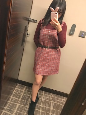 「no brand（ノーブランド）のアイテム（PC・スマホグッズ/家電）」を使った、MIUさん（レディース・153cm）の冬コーディネート
