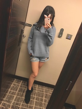 「no brand（ノーブランド）のアイテム（PC・スマホグッズ/家電）」を使った、MIUさん（レディース・153cm）の冬コーディネート