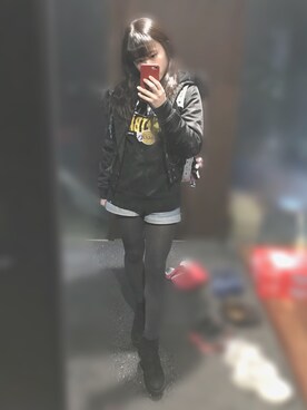 「アイテム（ブーティ）」を使った、MIUさん（レディース・153cm・10代）の春コーディネート