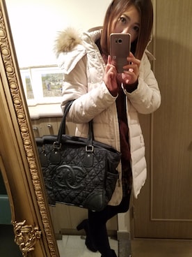 「MARELLA（マレーラ）のアイテム」を使った、RIEさん（レディース・163cm）の冬コーディネート