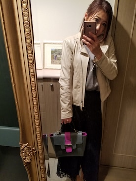 「braccialini（ブラッチャリーニ）のアイテム」を使った、RIEさん（レディース・163cm）の春コーディネート