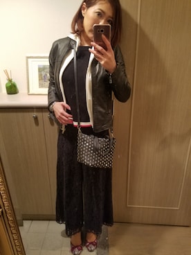「PRADA（プラダ）のアイテム（パーカー）」を使った、RIEさん（レディース・163cm）の春コーディネート