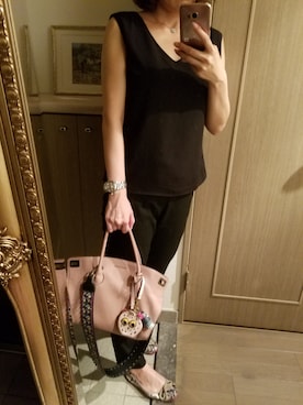 「COCCINELLE（コチネレ）のアイテム」を使った、RIEさん（レディース・163cm）の夏コーディネート