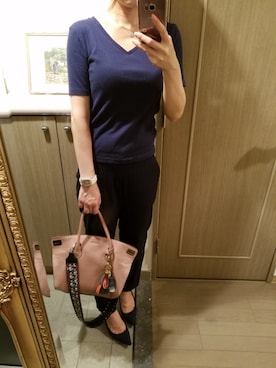 「COCCINELLE（コチネレ）のアイテム」を使った、RIEさん（レディース・163cm）の夏コーディネート