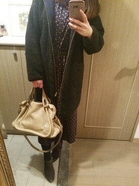 「GUコーデ」｜「アイテム（ブーティ）」を使った、RIEさん（レディース・163cm）の春コーディネート