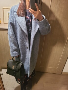 「GUコーデ」｜「アイテム（チェスターコート）」を使った、RIEさん（レディース・163cm）の秋コーディネート
