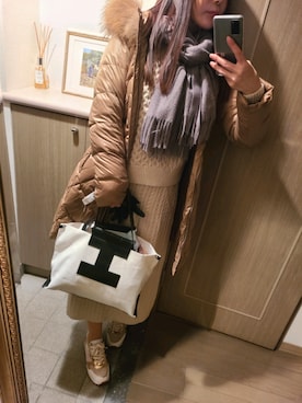 「LIU・JO（リュージョー）のアイテム」を使った、RIEさん（レディース・163cm）の冬コーディネート