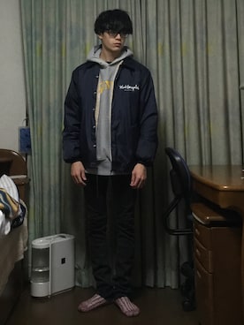 「ラッドミュージシャン」｜「アイテム（ブルゾン）」を使った、もりっちさん（メンズ・168cm）の冬コーディネート