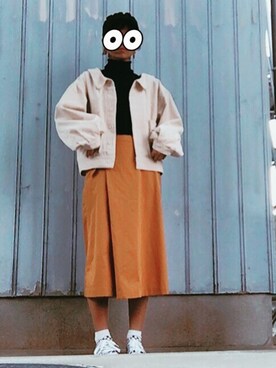 「w closet」｜「アイテム（スタジャン）」を使った、りょうちさん（レディース・165cm）の冬コーディネート