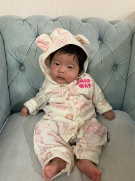 「ANAP（アナップ）のアイテム」を使った、さっちゃんさん（キッズ・60cm）の秋コーディネート