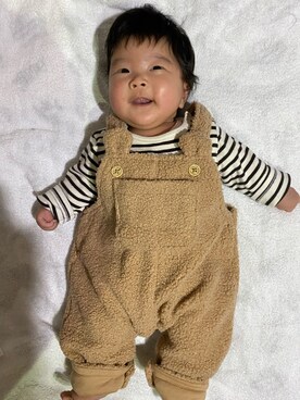 「もこもこ」｜さっちゃんさん（キッズ・60cm）の冬コーディネート
