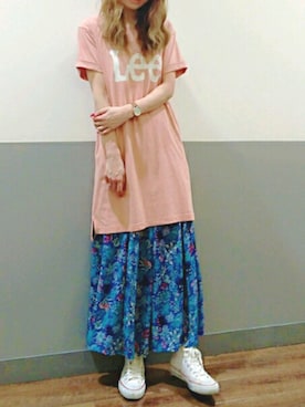 「Lee（リー）のアイテム（ワンピース/ドレス）」を使った、asukaさん（レディース・168cm）の春コーディネート