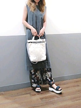 「GU（ジーユー）のアイテム（シューズ）」を使った、asukaさん（レディース・168cm）の夏コーディネート