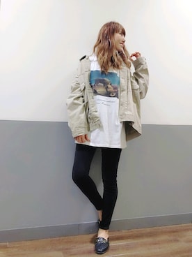 「SOMETHING（サムシング）のアイテム」を使った、asukaさん（レディース・168cm）の春コーディネート