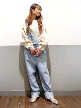 「Right-on（ライトオン）のアイテム（ハンチング/ベレー帽）」を使った、asukaさん（レディース・168cm）の秋コーディネート