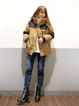 「RAG MACHINE（ラグマシーン）のアイテム（パンツ）」を使った、asukaさん（レディース・168cm）の秋コーディネート