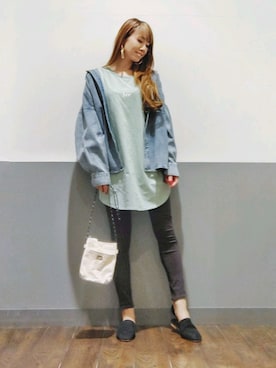 「Lee（リー）のアイテム（バッグ）」を使った、asukaさん（レディース・168cm）の春コーディネート