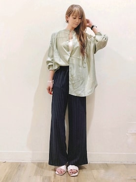 「RAG MACHINE（ラグマシーン）のアイテム（パンツ）」を使った、asukaさん（レディース・168cm）の春コーディネート