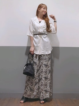 「RAG MACHINE（ラグマシーン）のアイテム（パンツ）」を使った、asukaさん（レディース・168cm）の夏コーディネート